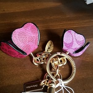 Coach Accessories - Coach Signature Tea Roses Bag Charm Magenta Coach Accessories - Coach Signature Tea Roses Bag Charm Magenta